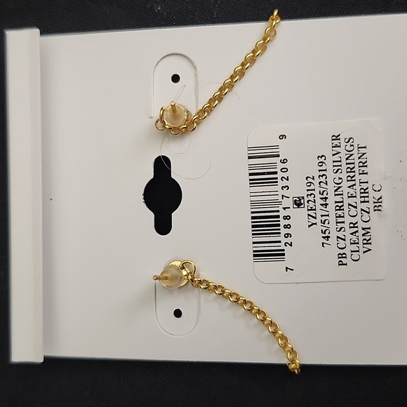 Giani Bernini Gold and Silver Heart Chain Earrings - Picture 2 of 2